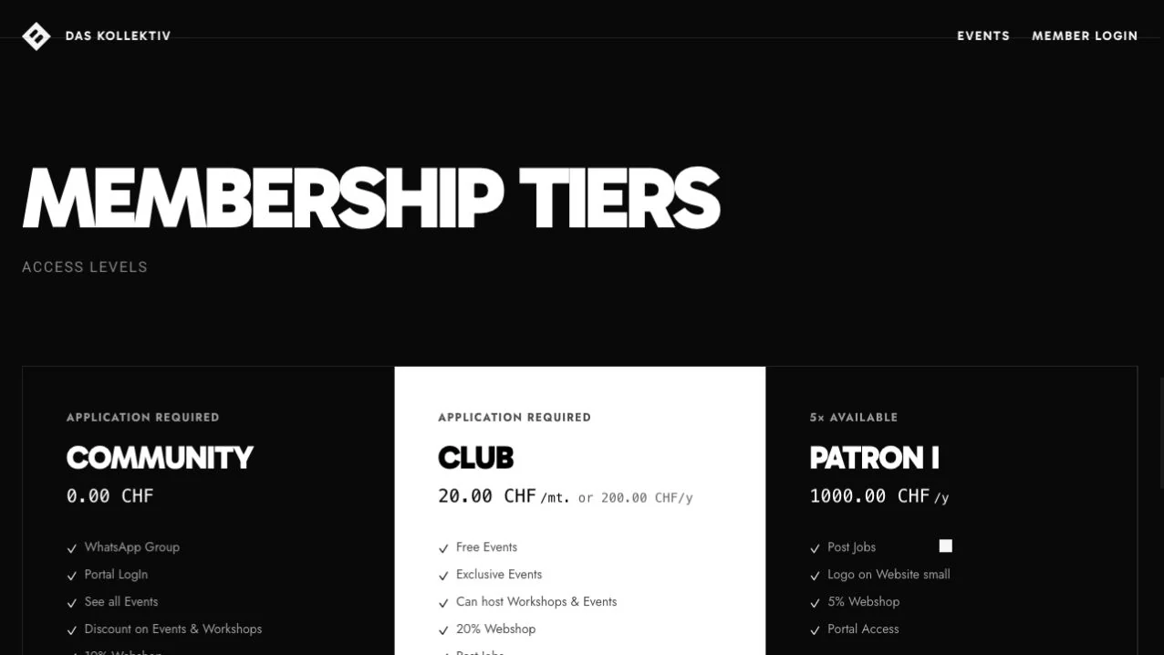 Membership, connected.